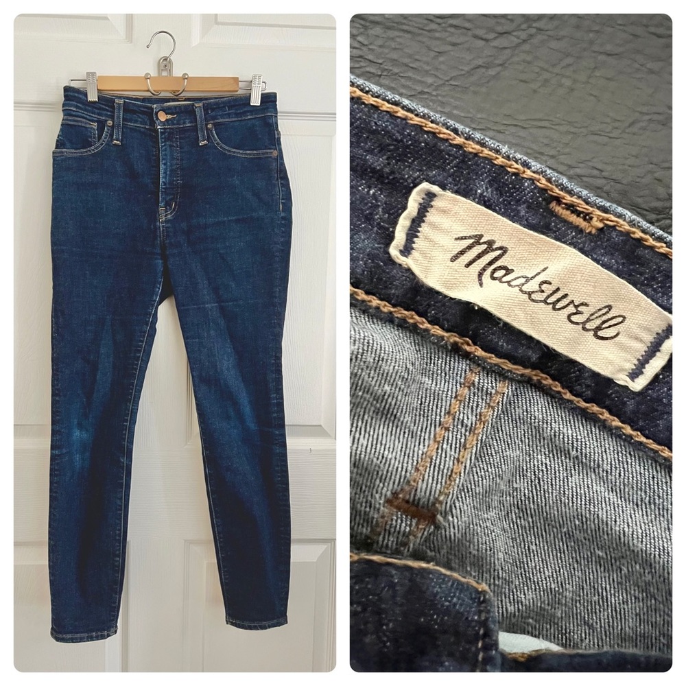 MADEWELL High-Rise Skinny Jeans in Lucille Wash